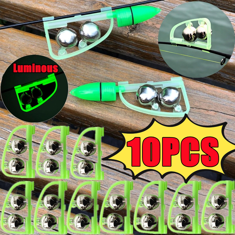 Fish Alarm - New 1-10PCS Luminous Light Twin Bells