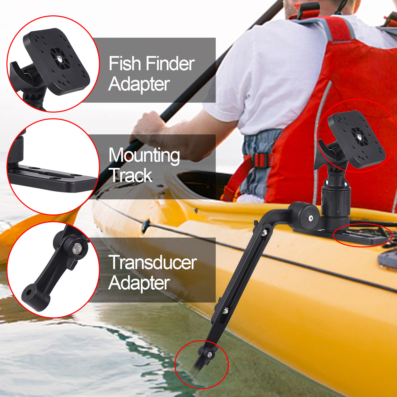 Kayak Fish Finder Mounting Pla - Fish Finder Transducer บทวิจารณ์และราคา