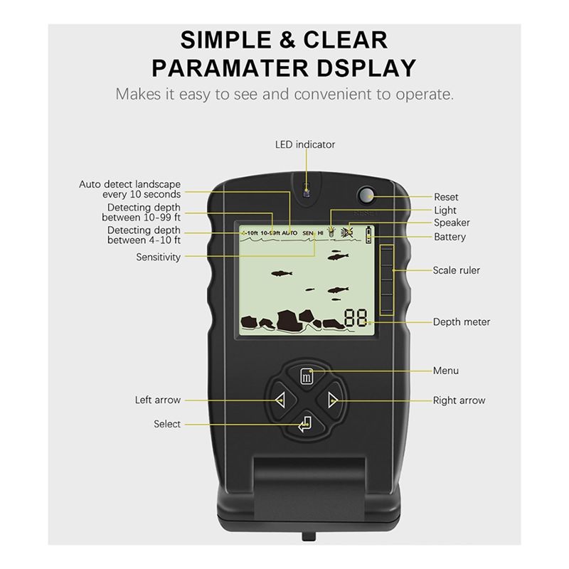 New Portable Fish Finder, Ice  - Fish Finder Portable บทวิจารณ์และราคา