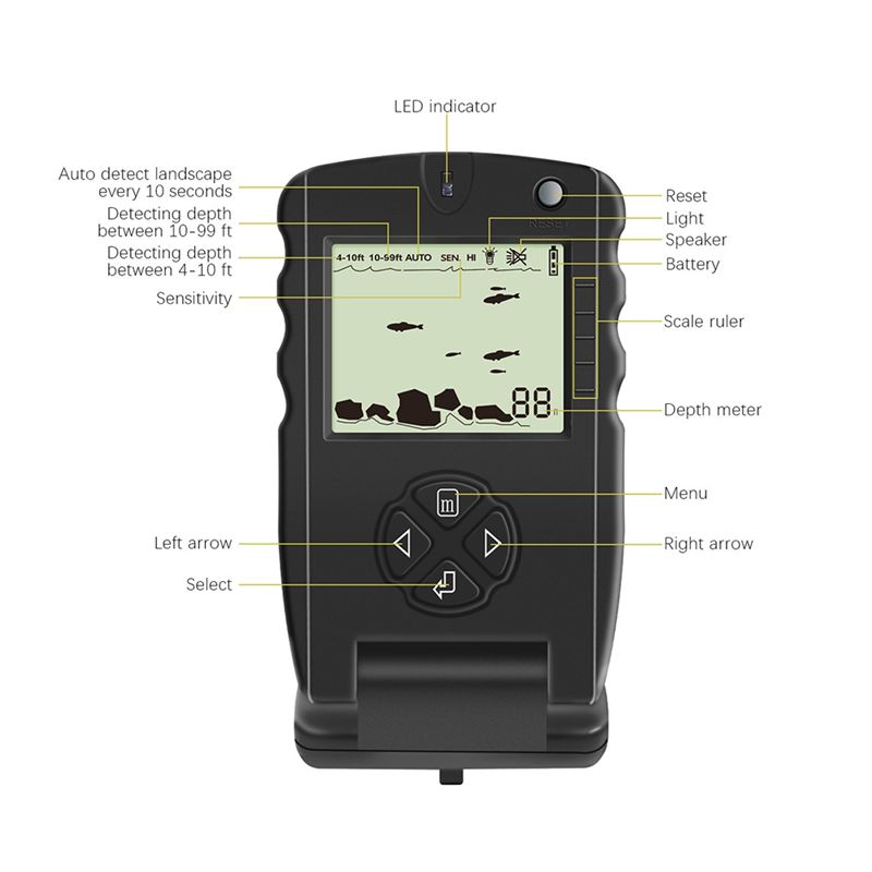 New Portable Fish Finder, Ice  - Fish Finder Portable บทวิจารณ์และราคา