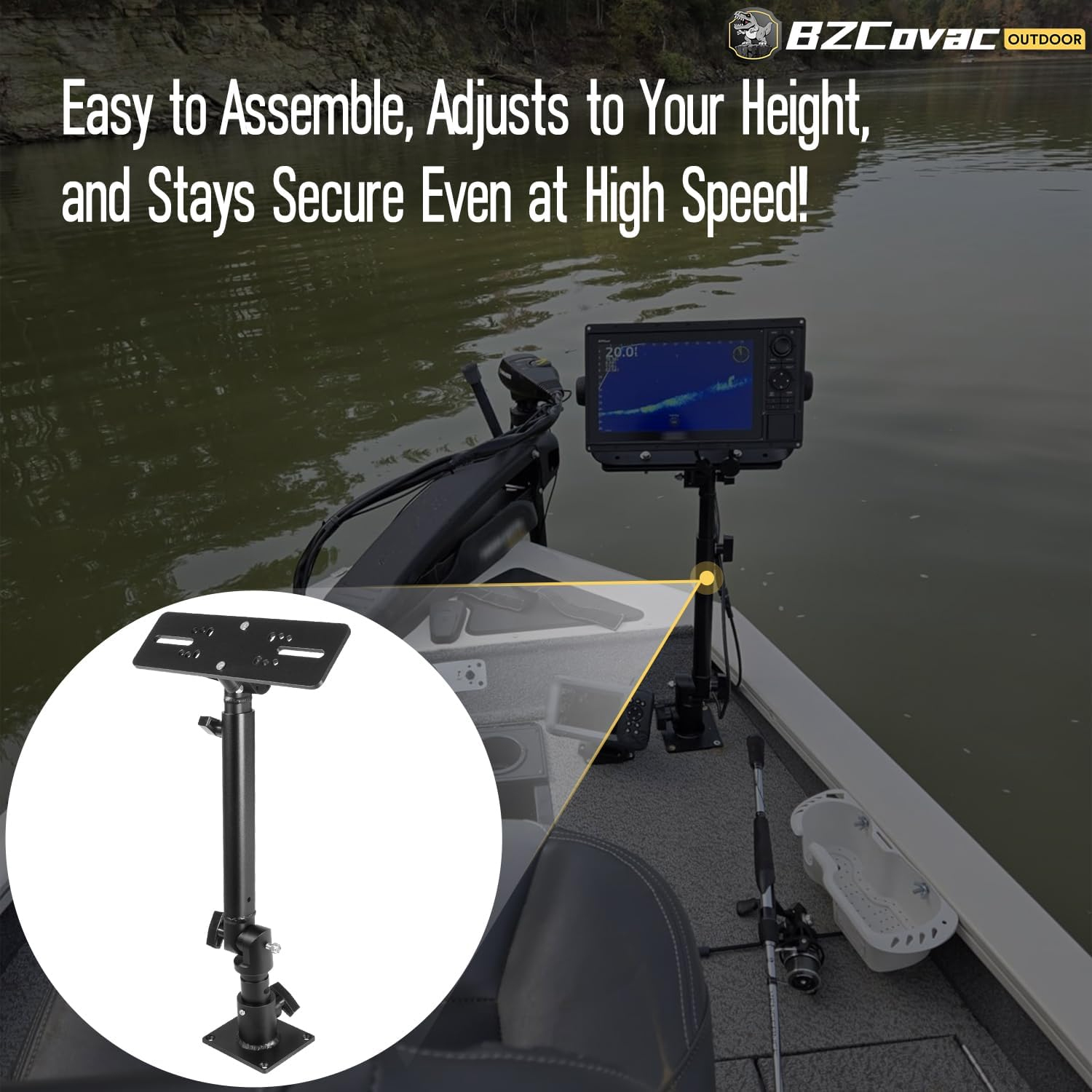 Marine Anodized Aluminum Monit - Fish Finder บทวิจารณ์และราคา