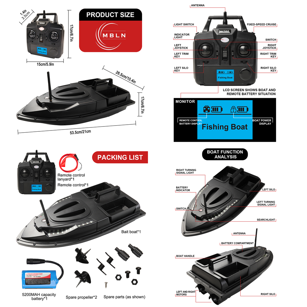 Brand,Fishing Bait Boat,Dual M - Fishing Gps บทวิจารณ์และราคา