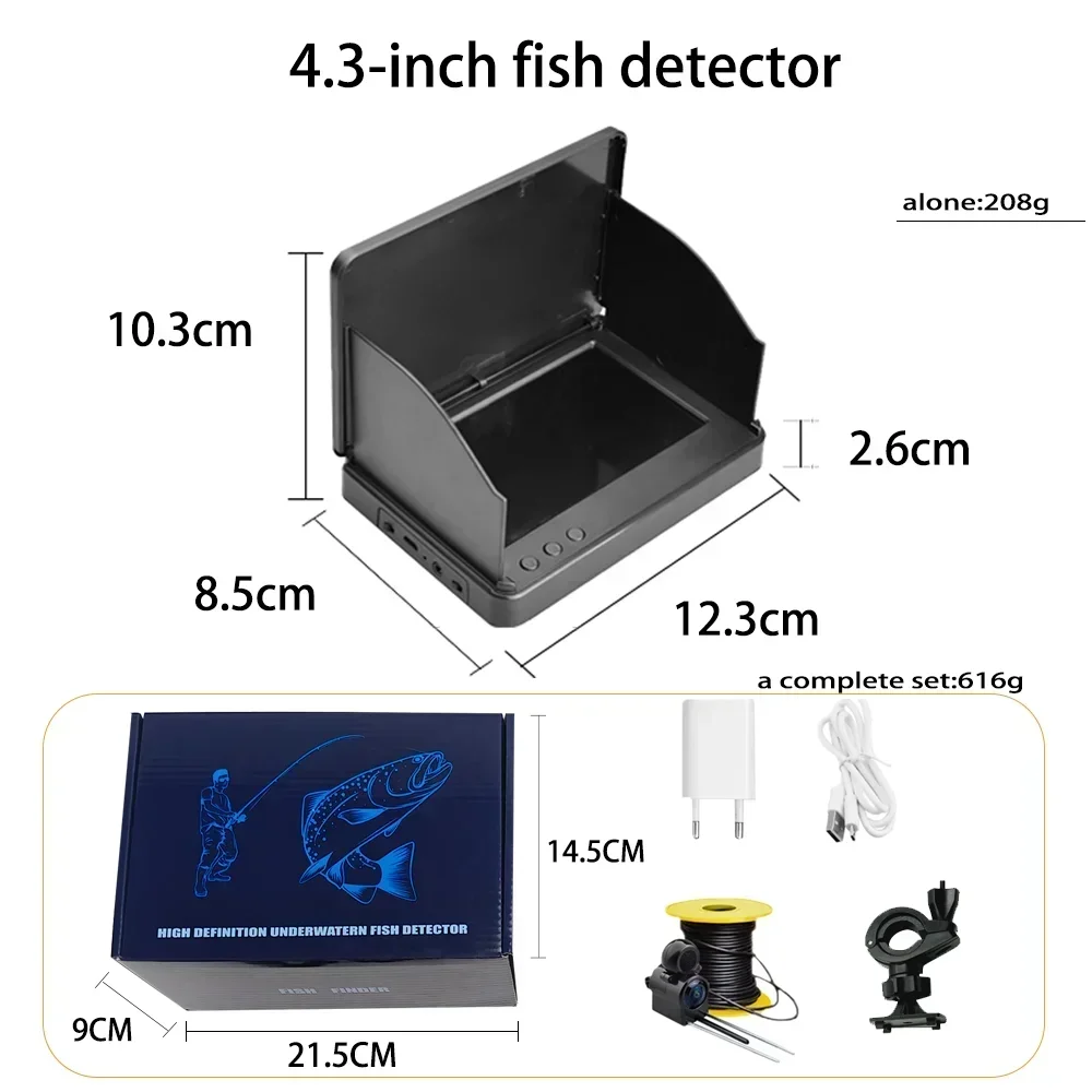 YS43A 4.3-inch Fish Detector U - Fish Finder Battery บทวิจารณ์และราคา