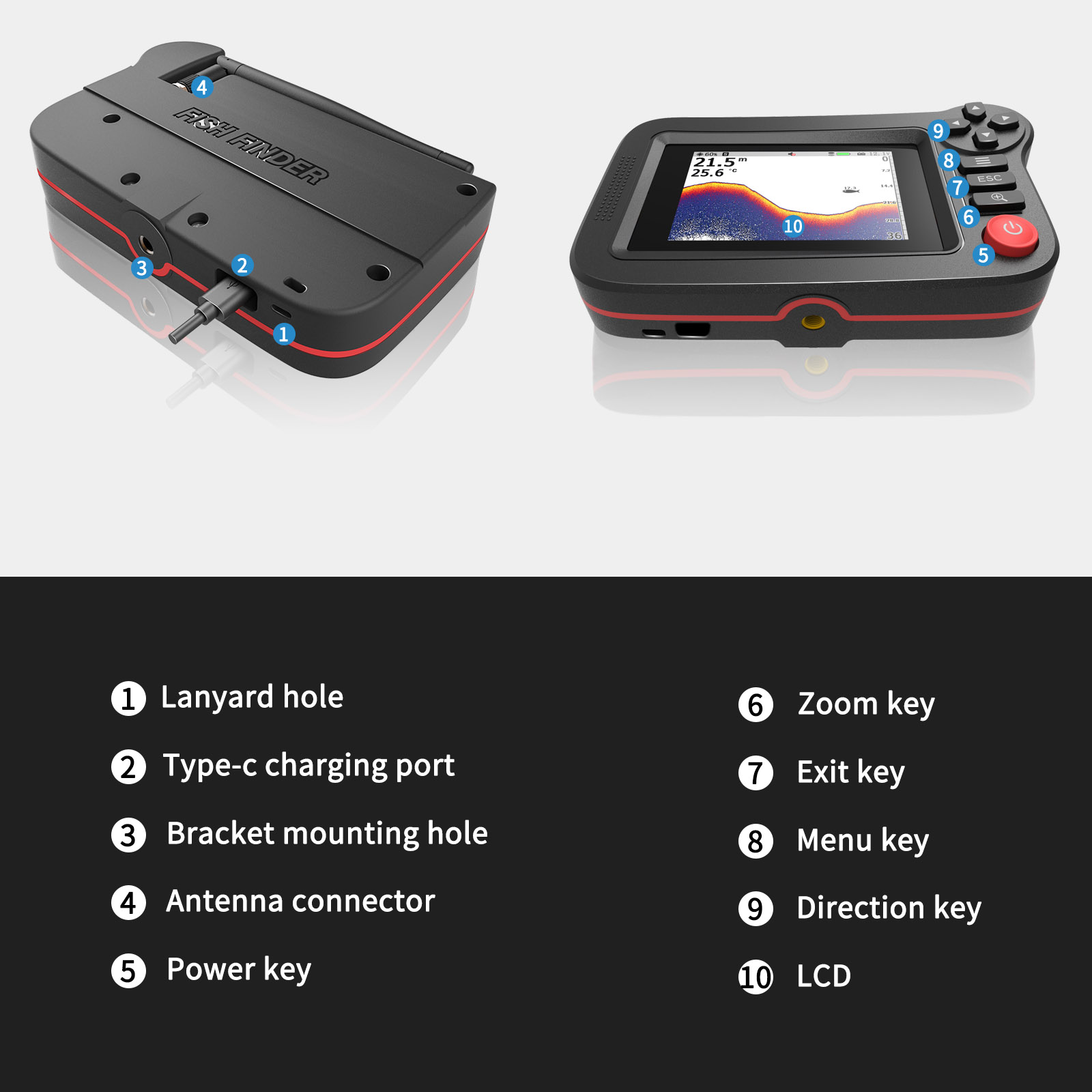 FindFish 200M Portable Fish Fi - Fish Finder Transducer บทวิจารณ์และราคา