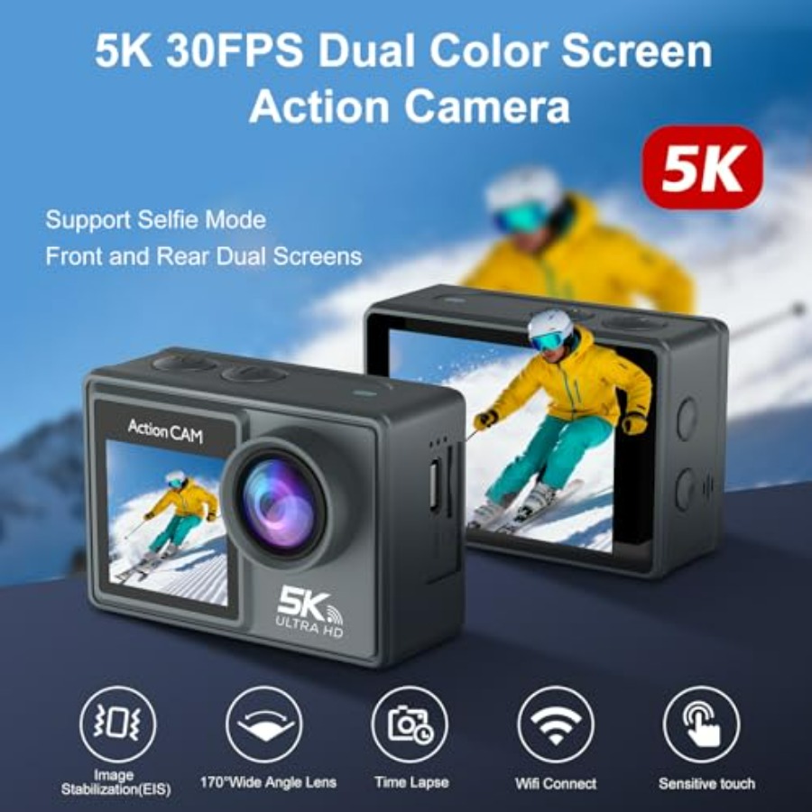 M40TR 5K WiFi Action Camera wi - Underwater Camera บทวิจารณ์และราคา