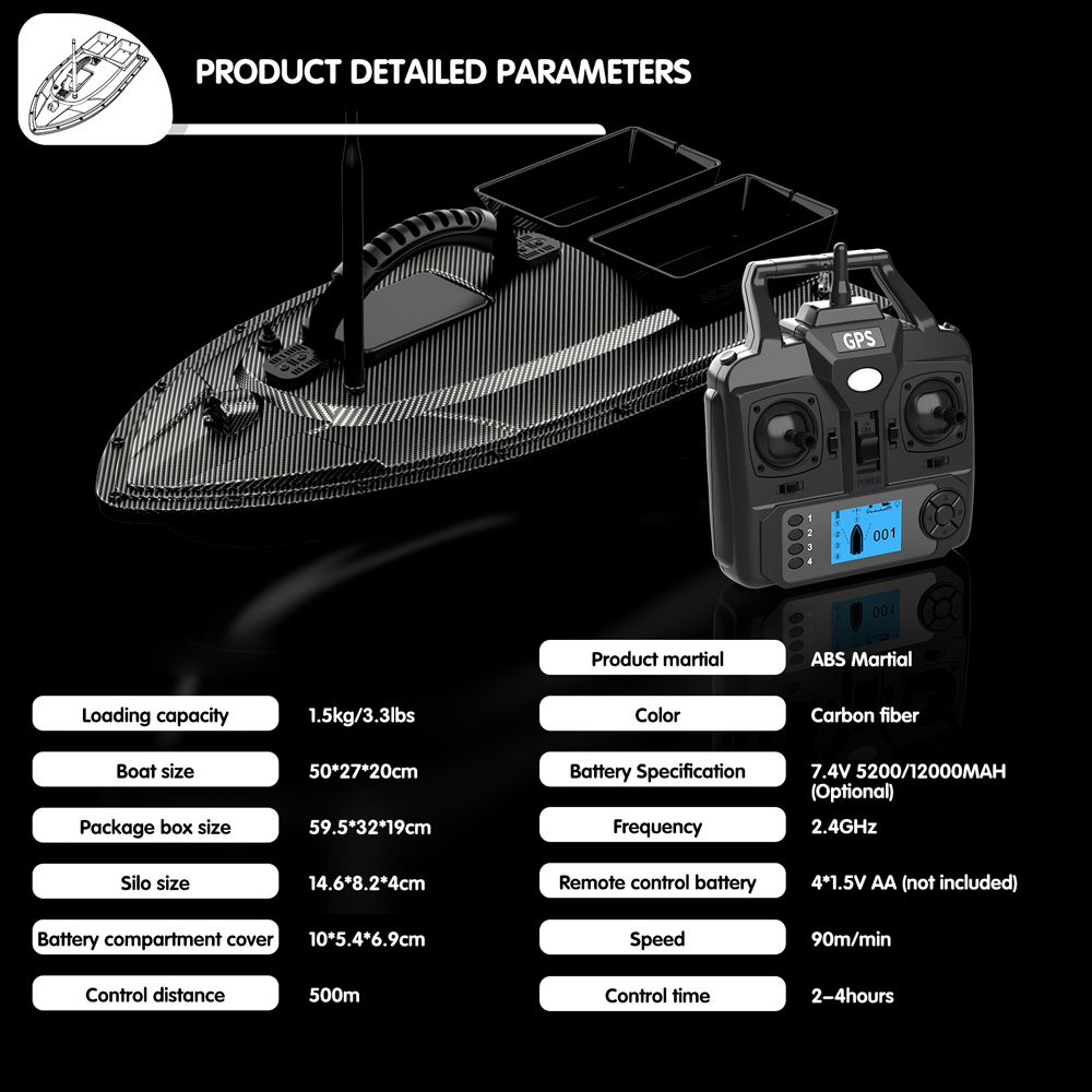 V070 12000mAh/5200mAh RC Bait  - Fishing Gps บทวิจารณ์และราคา