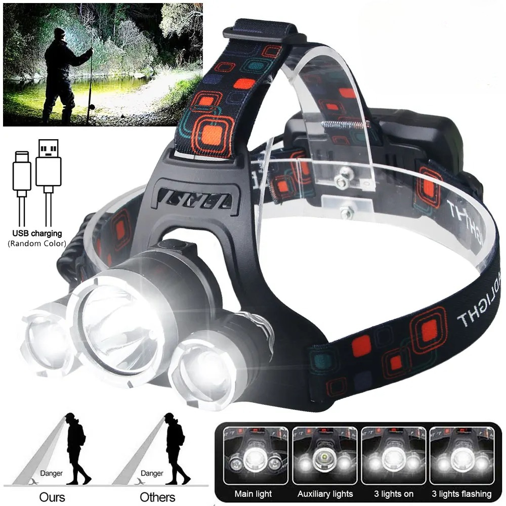High Power LED Headlamp 18650  - Fish Finder Battery บทวิจารณ์และราคา