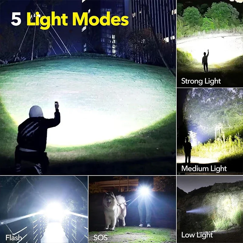 High Power LED Flashlight Rech - Fishing Light บทวิจารณ์และราคา