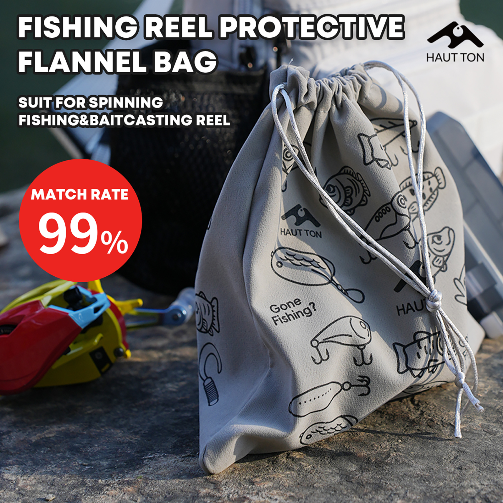 HAUT TON Fishing Reel Protecti - Fish Finder Case บทวิจารณ์และราคา