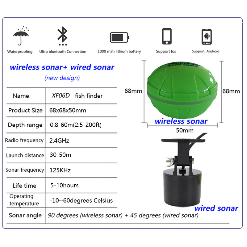 Portable Bluetooth Wireless So - Fish Finder Portable บทวิจารณ์และราคา