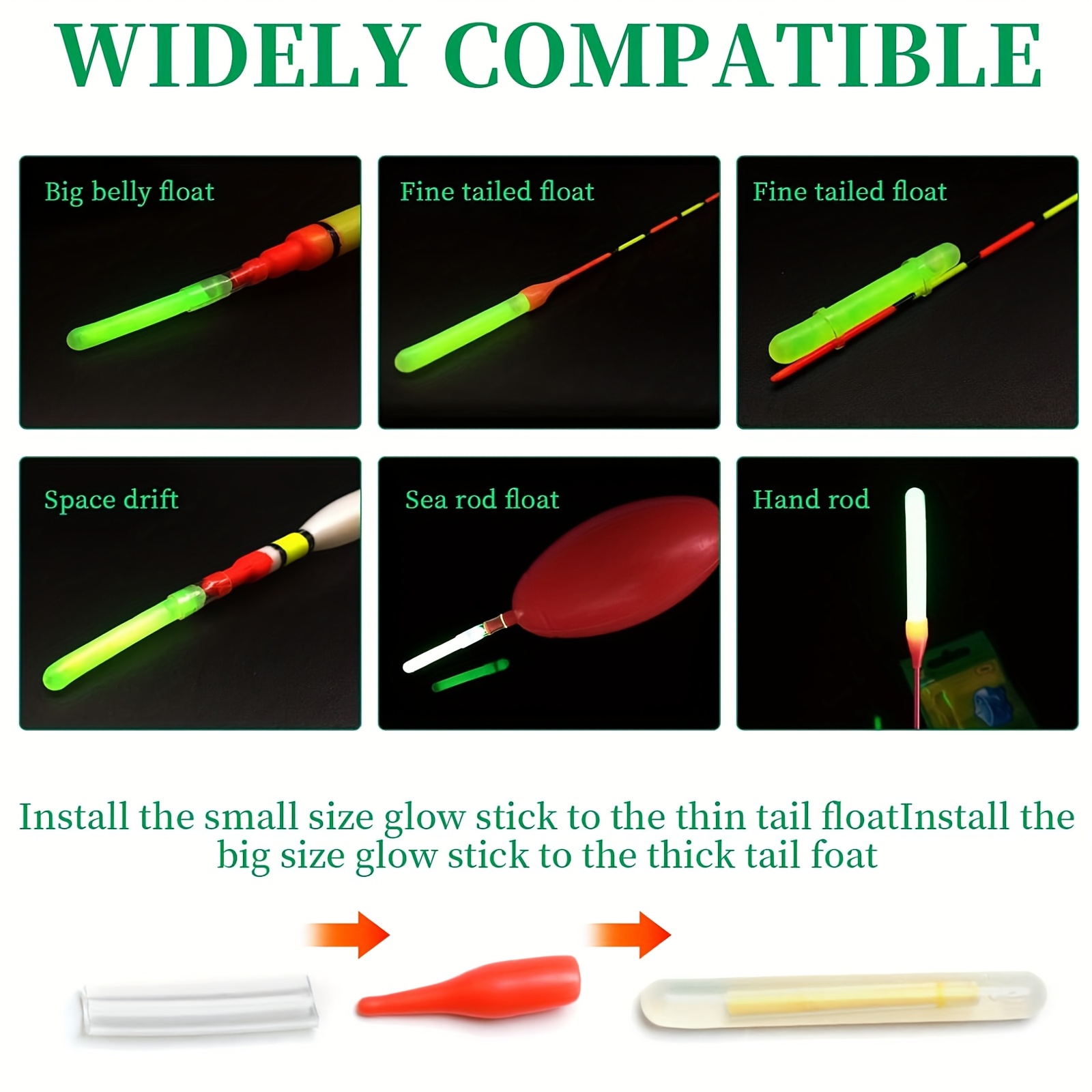 100PCS Fishing Glow Sticks Set - Fish Alarm บทวิจารณ์และราคา