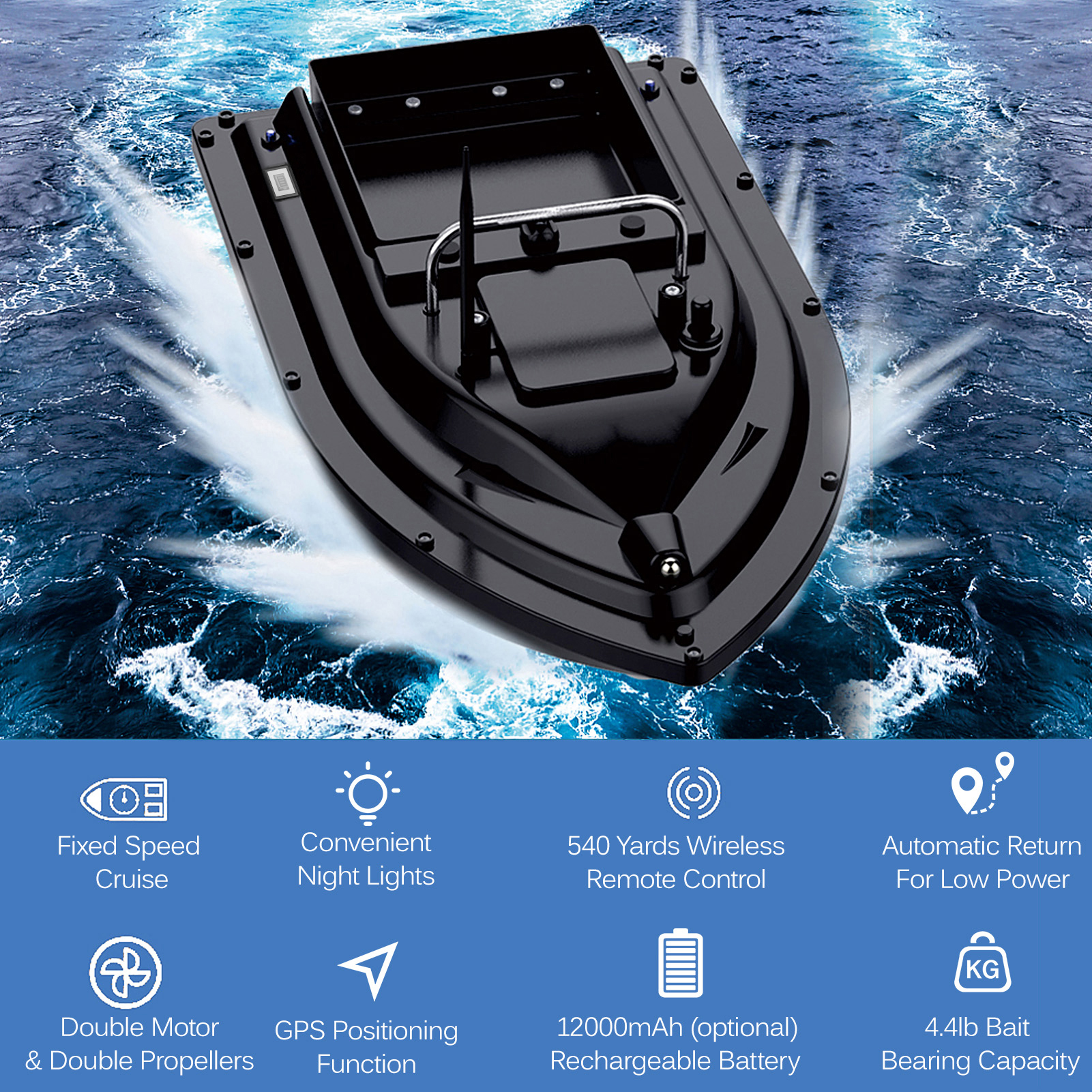 D16E GPS Fishing Bait Boat wit - Fishing Gps บทวิจารณ์และราคา